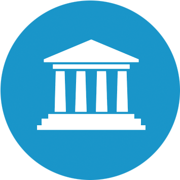 Town Hall - Youtube Round Icon Blue (372x372)