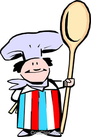 Bowl And Spoon Clipart - Cartoon Koch (317x480)