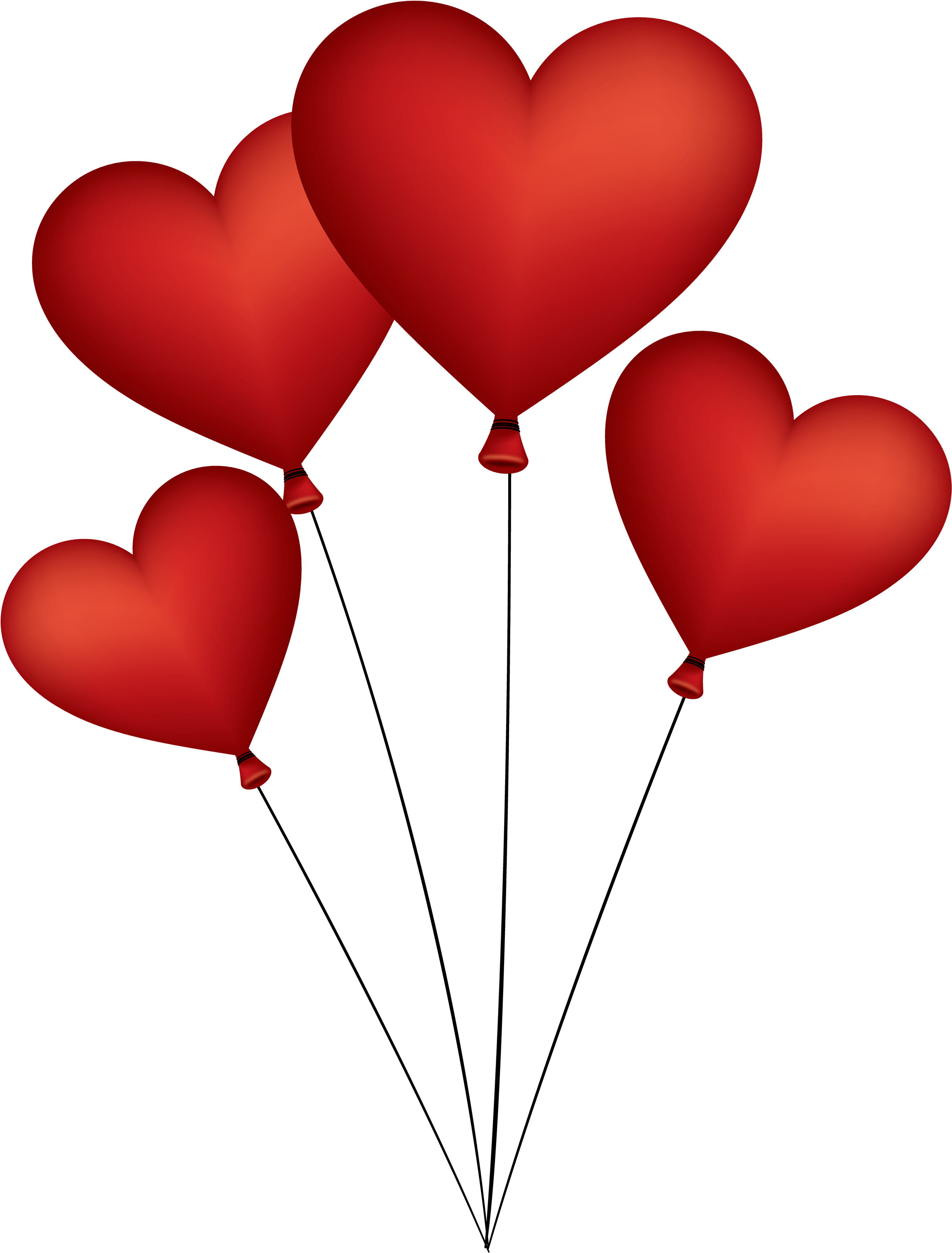 Heart Balloon Png Image Pngpix Clip Art Black And White - Heart Balloon Images Hd Png (3000x3823)