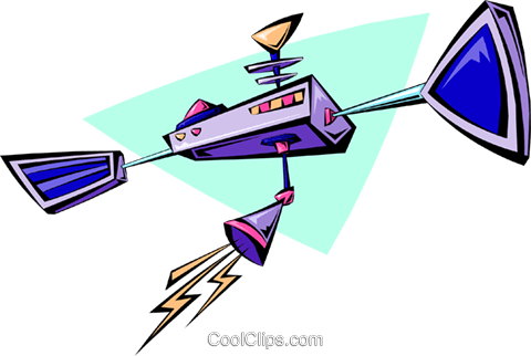 Space Satellite Royalty Free Vector Clip Art Illustration - Space Satellite Royalty Free Vector Clip Art Illustration (480x322)