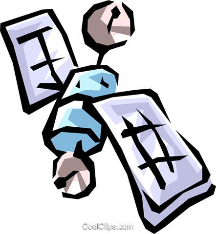Space Satellites Royalty Free Vector Clip Art Illustration - Space Satellites Royalty Free Vector Clip Art Illustration (442x480)