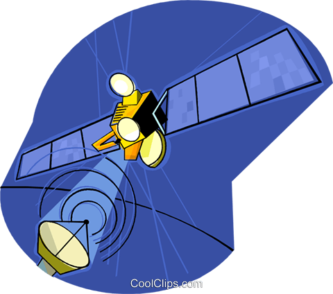 Satellite Communication Royalty Free Vector Clip Art - Graphic Design (480x424)