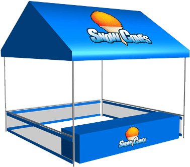 Printed Snow Conetent Top - Popcorn Sales Tent (398x335)