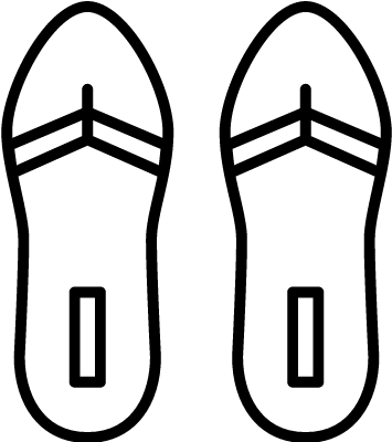 Sandals Pair Top View Outline Vector - Sandals Pair Top View Outline Vector (400x399)
