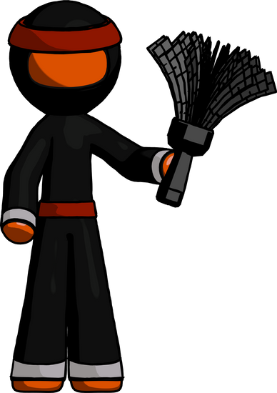 Man With Feather Duster - Feather Duster (388x550)