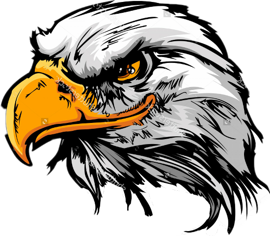 Black And White Clipart Of Eagle Heads (550x480)