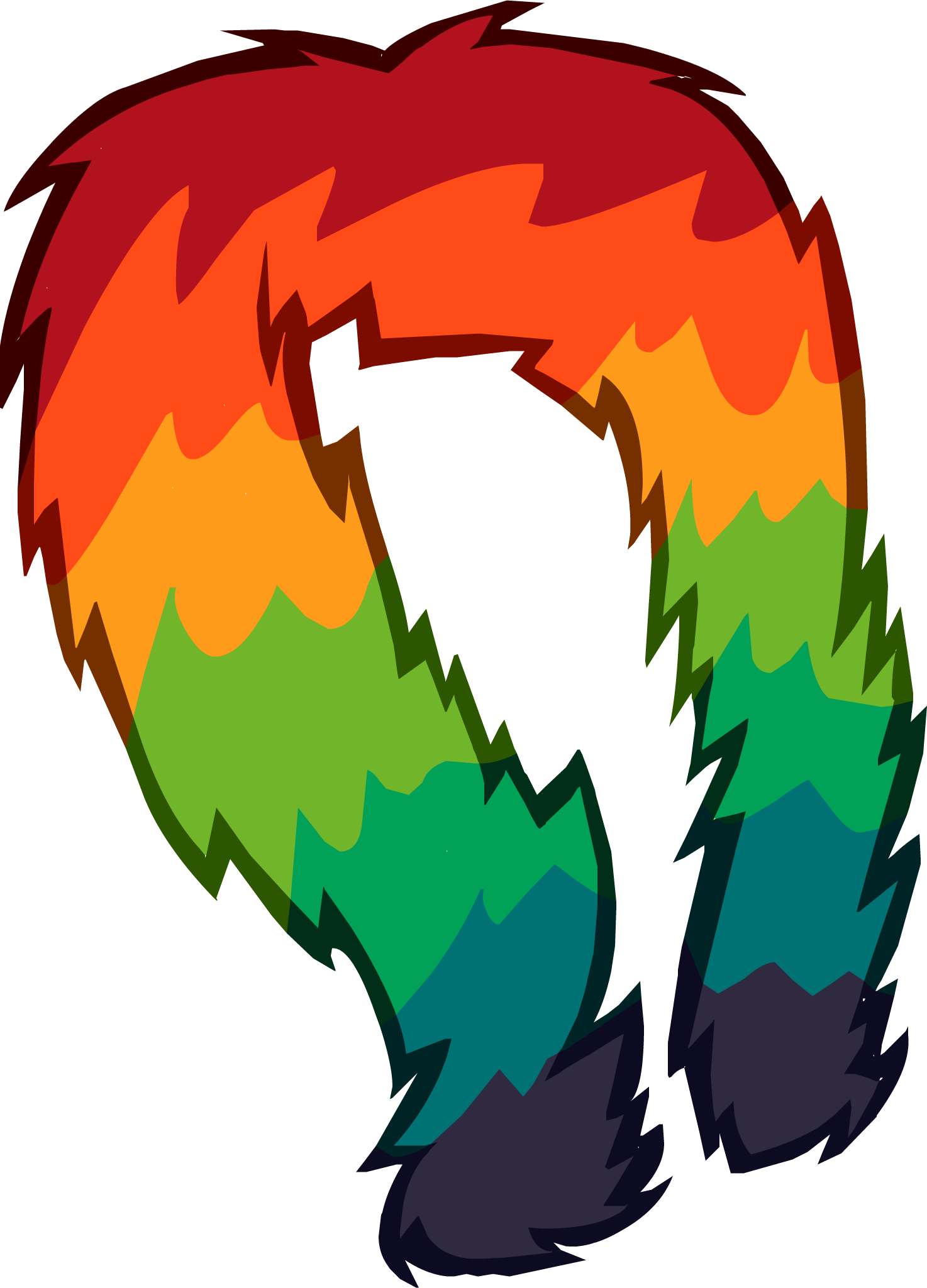 Rainbow Clipart Feather - Clip Art Feathers Boa (1474x2049)