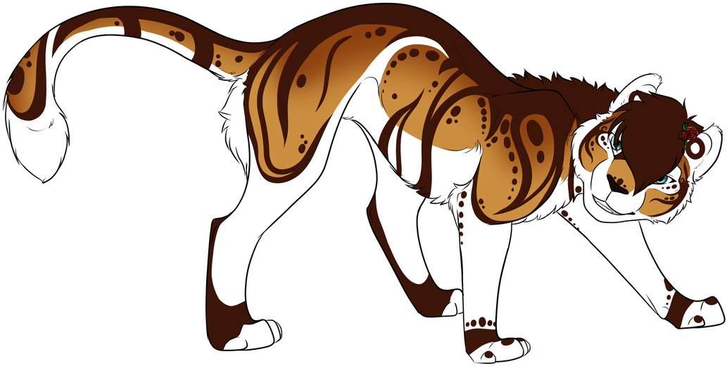 Golden Rose By Niawolf15 - Illustration (1162x688)
