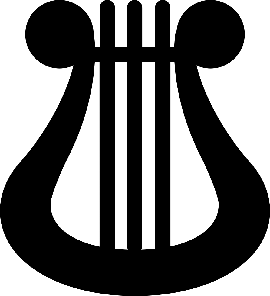 Harp Clipart Svg - Harp Icon (892x980)