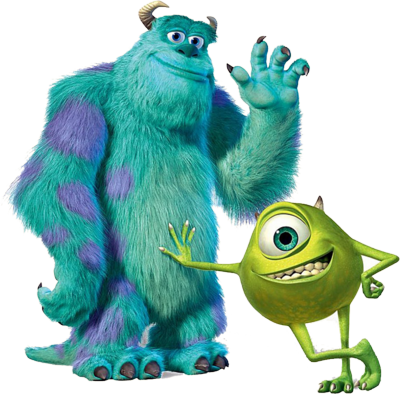 Monsters University Line Stickers - Monsters Inc Mike And Sully (400x394)