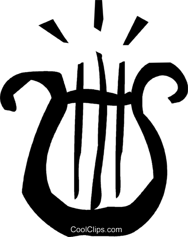 Harps Royalty Free Vector Clip Art Illustration - Harps Royalty Free Vector Clip Art Illustration (381x480)