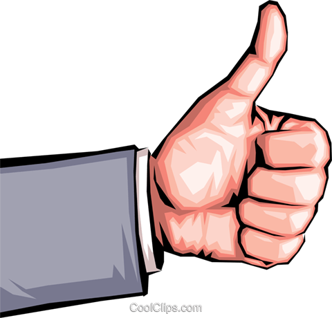 Hand With Thumbs Up Royalty Free Vector Clip Art Illustration - Good Job Clip Art (480x460)
