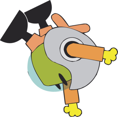 Crash Landing Clipart - Cartoon (400x396)