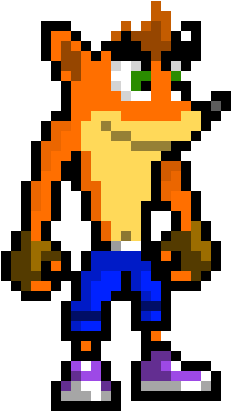 Crash Bandicoot - Pixel Art Crash Bandicoot (380x500)