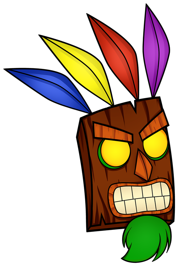 Adesivo Aku Bandicoot De Marina Niess Colab - Desenhos Crash Bandicoot (962x962)
