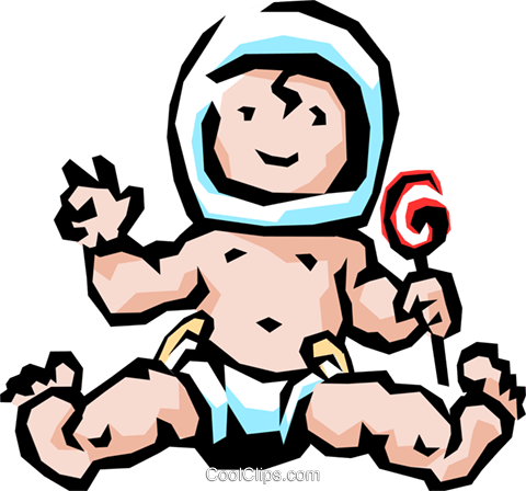 Baby With A Crash Helmet Royalty Free Vector Clip Art - Baby With A Crash Helmet Royalty Free Vector Clip Art (480x448)