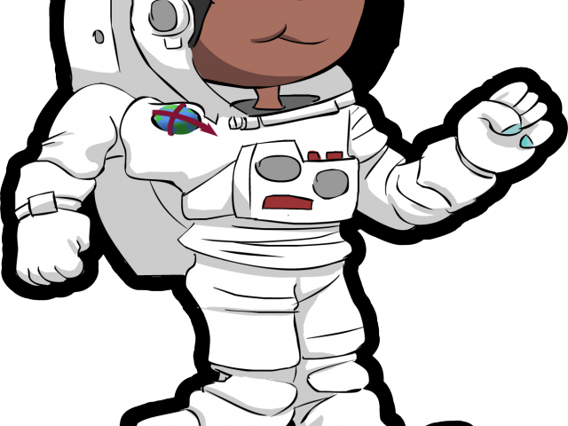 Astronaut Clipart Little Girl - Cartoon Astronaut Transparent Png (640x480)