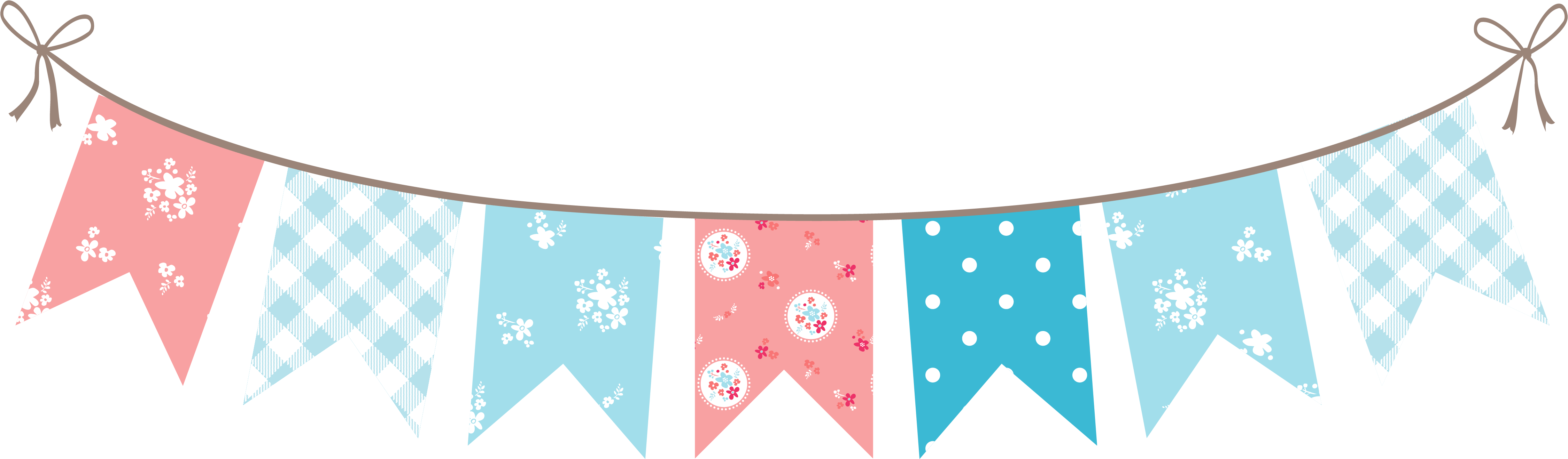 Clipart Bunting Transparent (4800x1800)