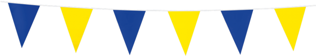 Bunting Pe 3m - Blue And Yellow Buntings (650x650)