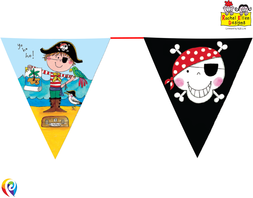 Jolly Roger Flag Clipart Bunting - Cartoon (1000x800)