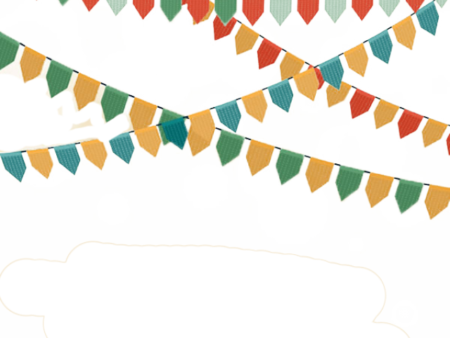 Bunting Clipart Peach - Carnival Flag Png (640x480)