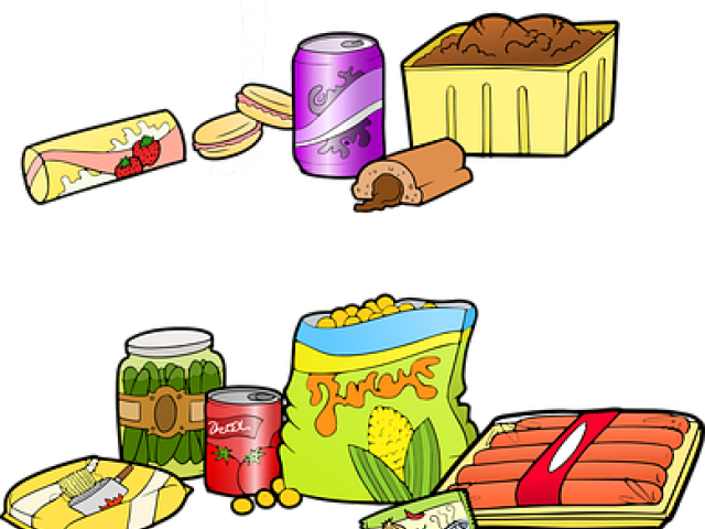 Healthy Food Clipart Protective Food - Junk Foods Cartoon Transparent (640x480)