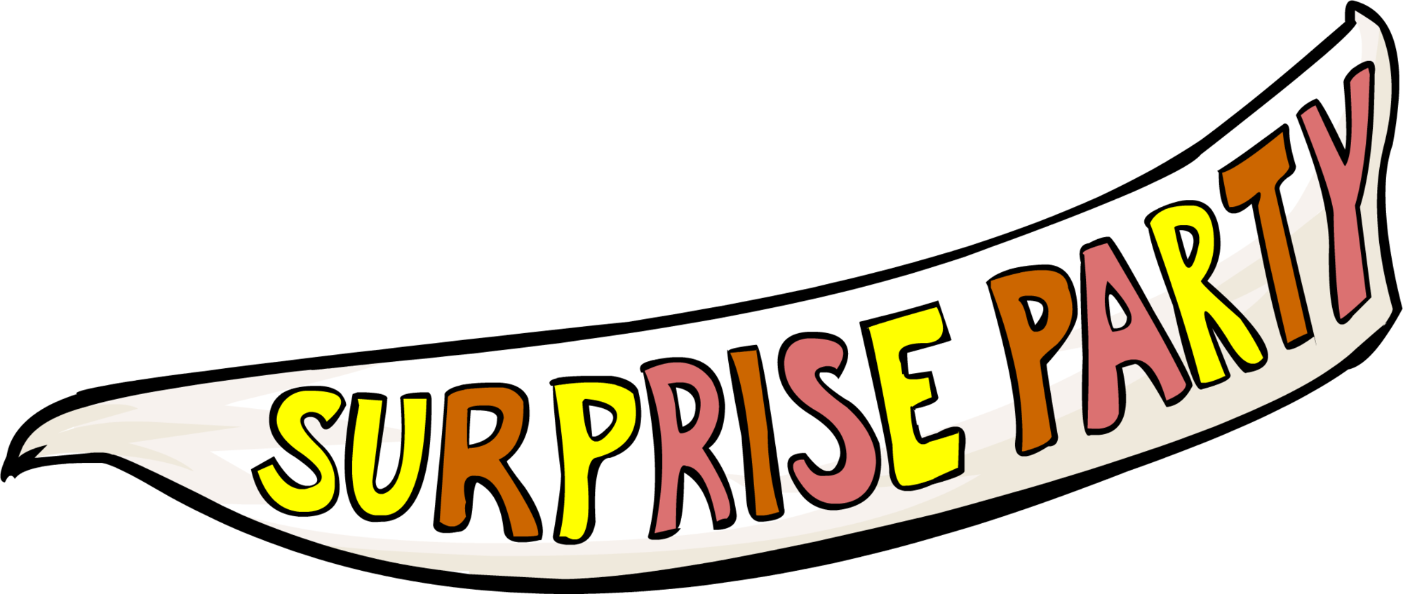 Surprise Transparent Background - Surprise Party Banner (2000x847)