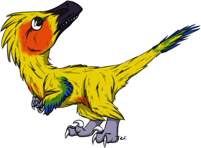 Baby Raptor Adoptable Test By Spacedham On Deviantart - Illustration (651x480)