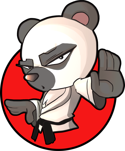 Vice City Rashguard - Martial Art Panda Clipart (500x605)