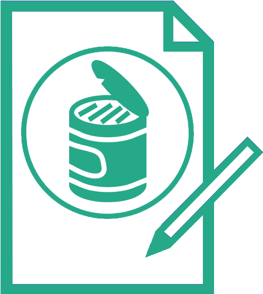 Edible Crafts Application - Canned Goods Black Png (530x582)