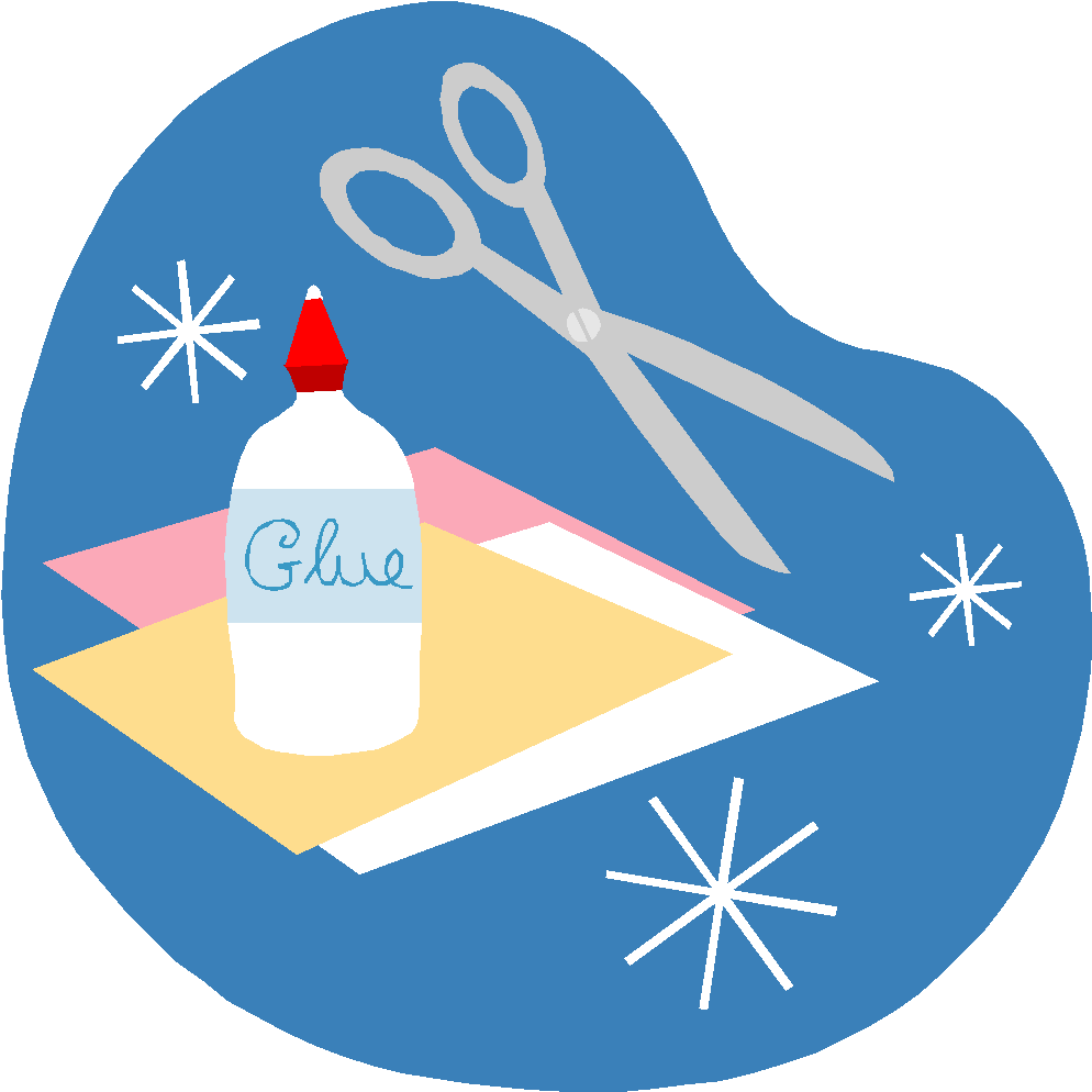 Flex Glue Review - Cartoon Scissors And Glue (1000x1000)