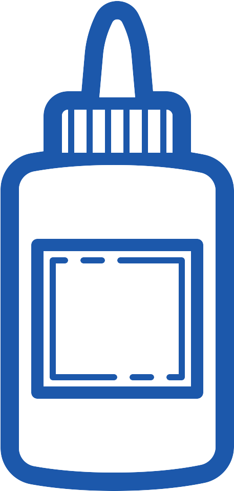 Glue Clipart Blue Glue - Black And White Glue Bottle Logo (1200x1200)