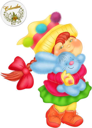 Cute Clipart, Art Girl, Clip Art, Images, Hens, Children, - Тема Недели Новый Год Средняя Группа (388x500)