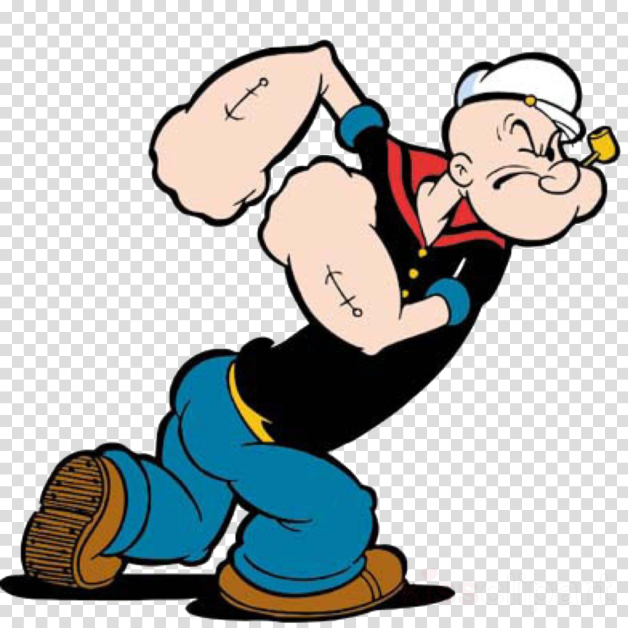 Popeye Png Clipart Popeye - Popeye Cartoon (900x900)