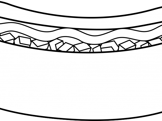 Hot Dogs Clipart Chip Drink - Hot Dog For Coloring (640x480)
