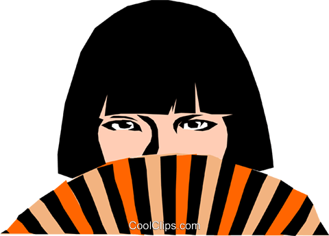 Fan Girl Royalty Free Vector Clip Art Illustration - Illustration (480x344)