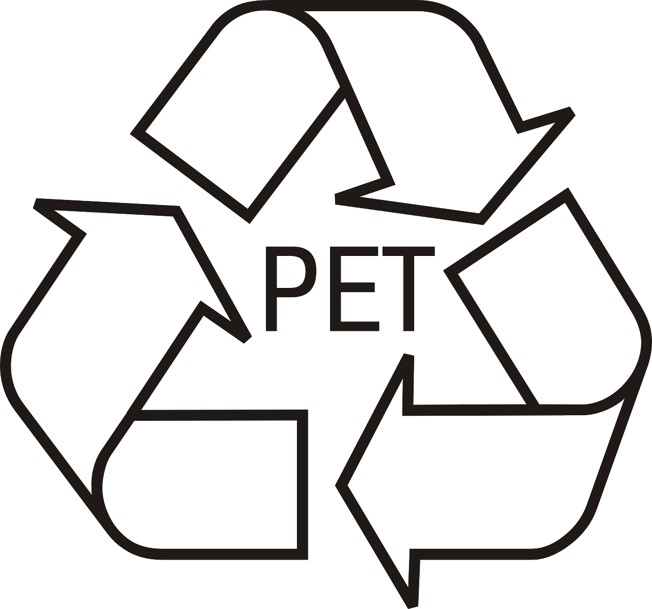 Vector - Pet Recycling Symbol Png (1280x1197)
