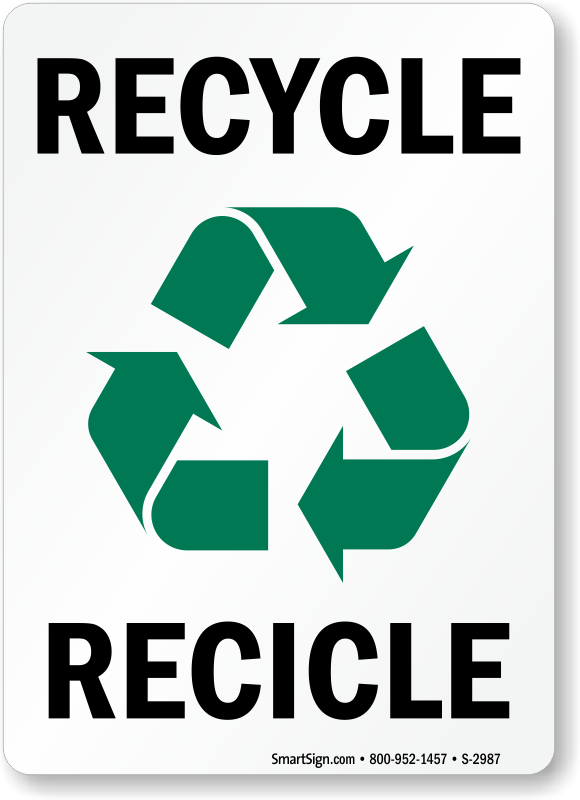 Zoom, Price, Buy - Recycle Sign In Spanish (580x800)