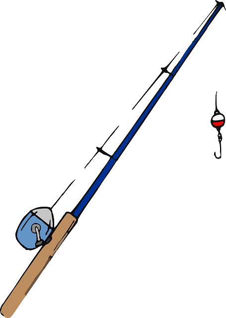 Fishing Pole Clipart - Fishing Pole Cartoon (455x640)