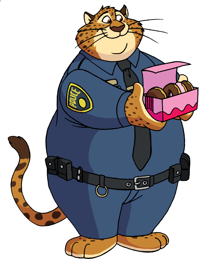 Benjamin Clawhouser With Donuts By Lionkingrulez - Cartoon (656x870)