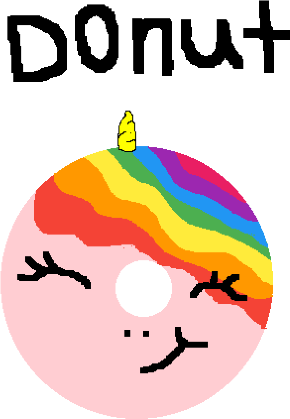 Donuts Rainbow - Illustration (800x1400)