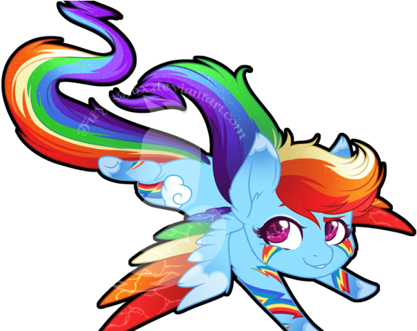 Wings Clipart Chibi - Rainbow Dash Fanart Rainbow Power (640x480)