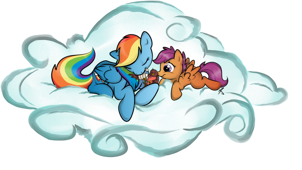 Book Of Pony Round 2 / Rarity - Rainbow Dash And Scootaloo (1024x595)