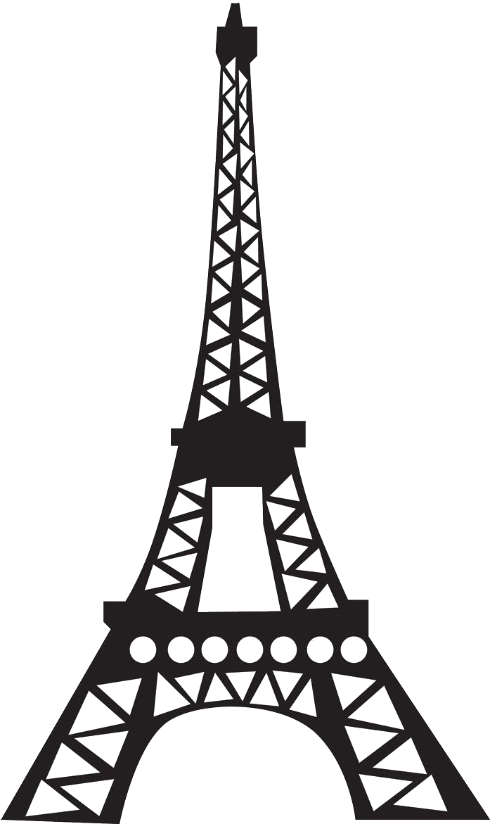 Eiffel Tower Silhouette Png High-quality Image - Paris Eiffel Tower Template (696x1194)