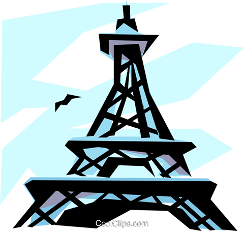 Eiffel Tower Royalty Free Vector Clip Art Illustration - Eiffel Tower Royalty Free Vector Clip Art Illustration (480x454)