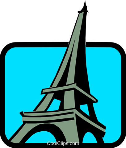 Eiffel Towers Royalty Free Vector Clip Art Illustration - Eiffel Tower Clip Art (408x480)