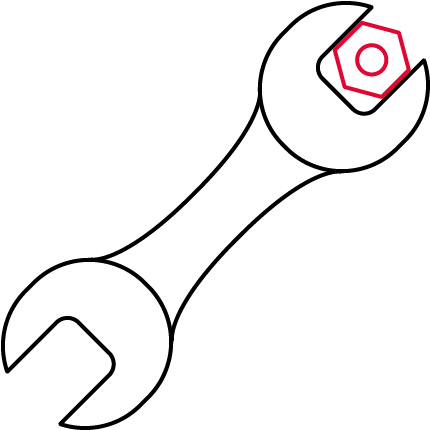 Nuts & Bolts - Line Art (667x667)