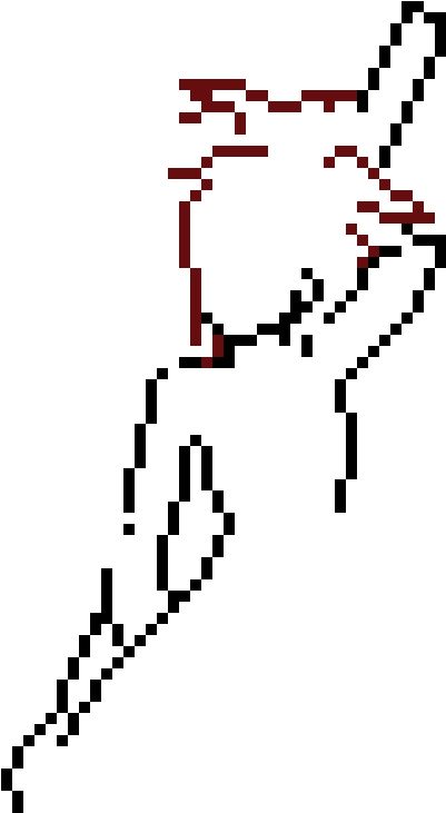 Grief Syndrome Kyoko Wip - Butt Pixel Art (490x770)