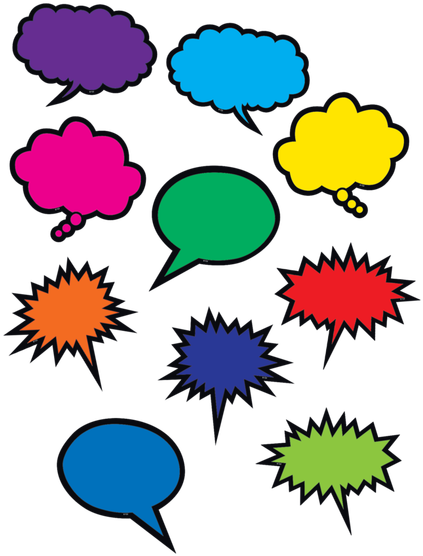 Colorful Speech/thought Bubbles Accents - Teacher Created Resources Accents (590x590)