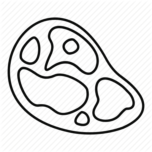 Clip Art Free Library Steak Drawing Cartoon At Getdrawings - Meat Clipart Black And White Png (512x512)